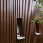 Holzschutzbeschichtung einer Fassade
